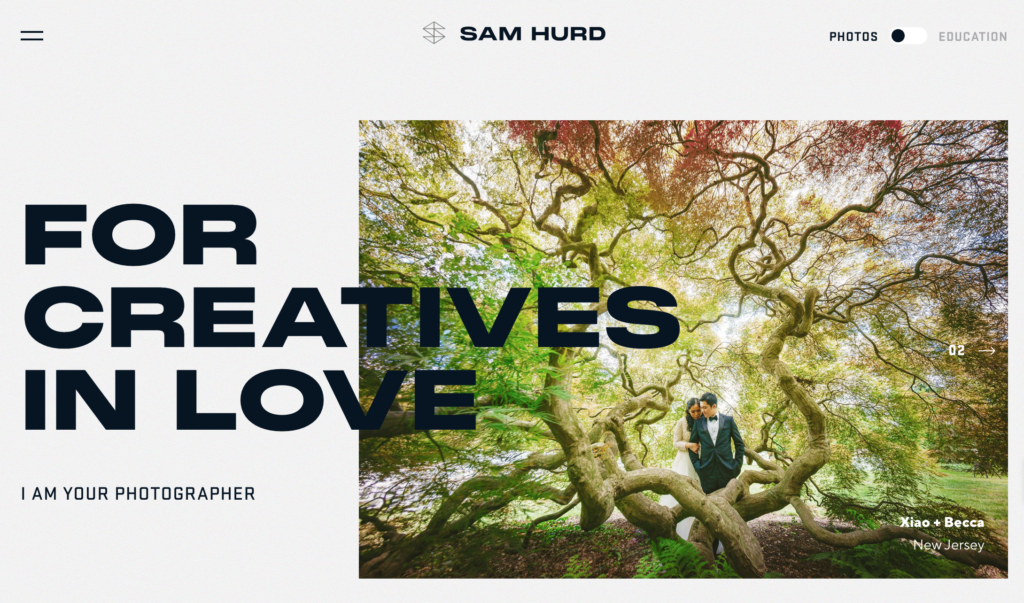 Sam Hurd Website - Best photography websites